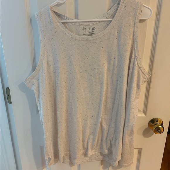 Time and Tru Light Gray Speckled Tank Top - Picture 1 of 2